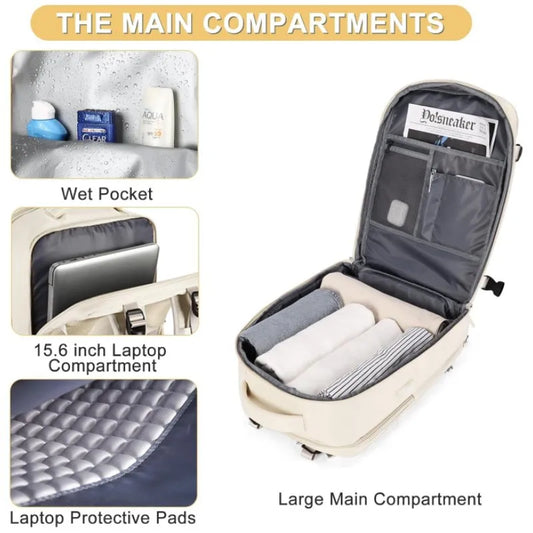 Mochila de Cabina 40x20x25 - Compartimento para Laptop