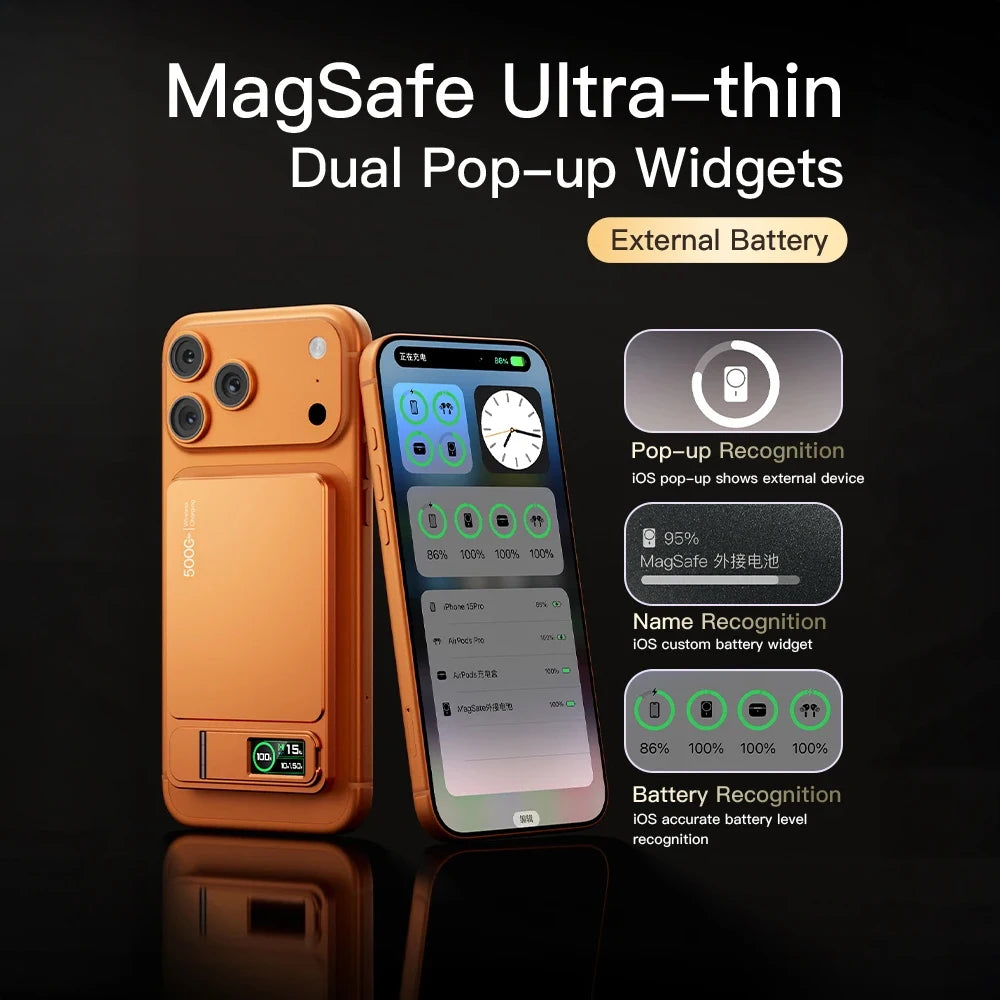 Power Bank Magnético Slim 10000mAh - Carga Inalámbrica MagSafe