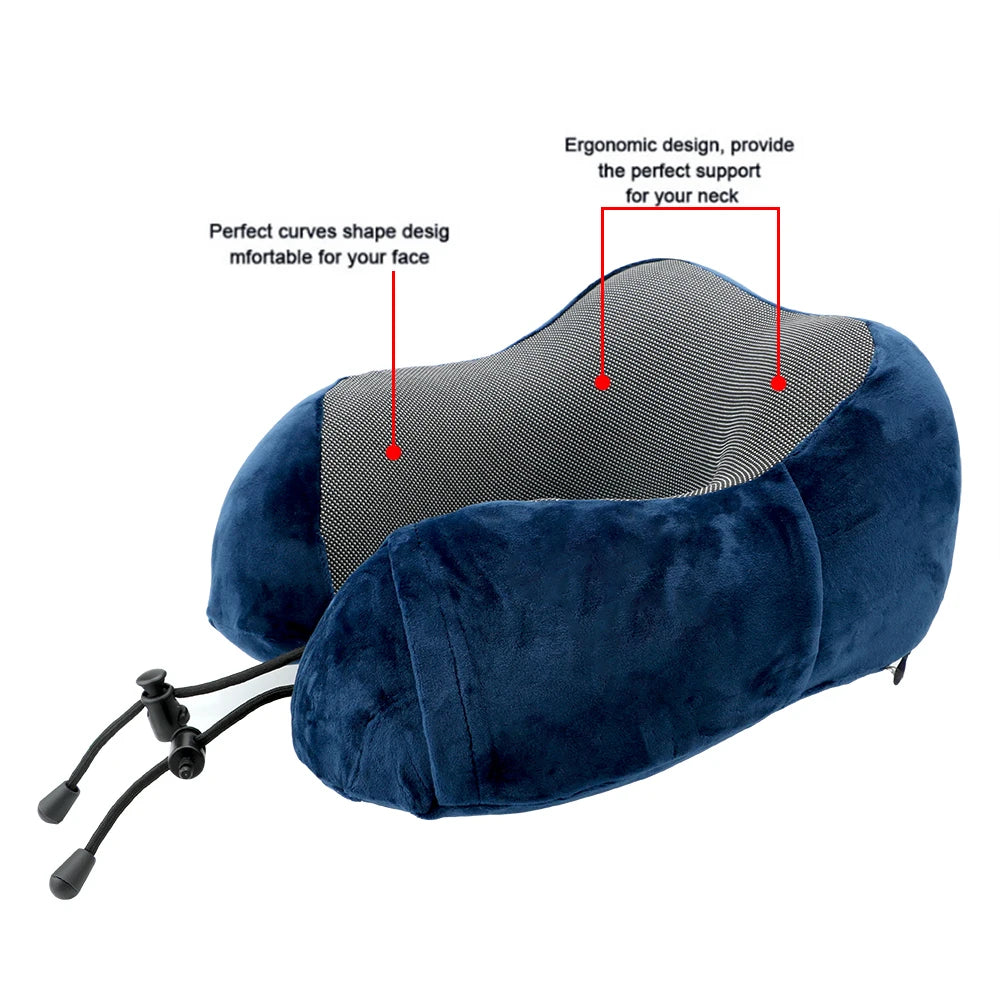 Almohada de Viaje en U - Espuma Memory Foam para Cuello