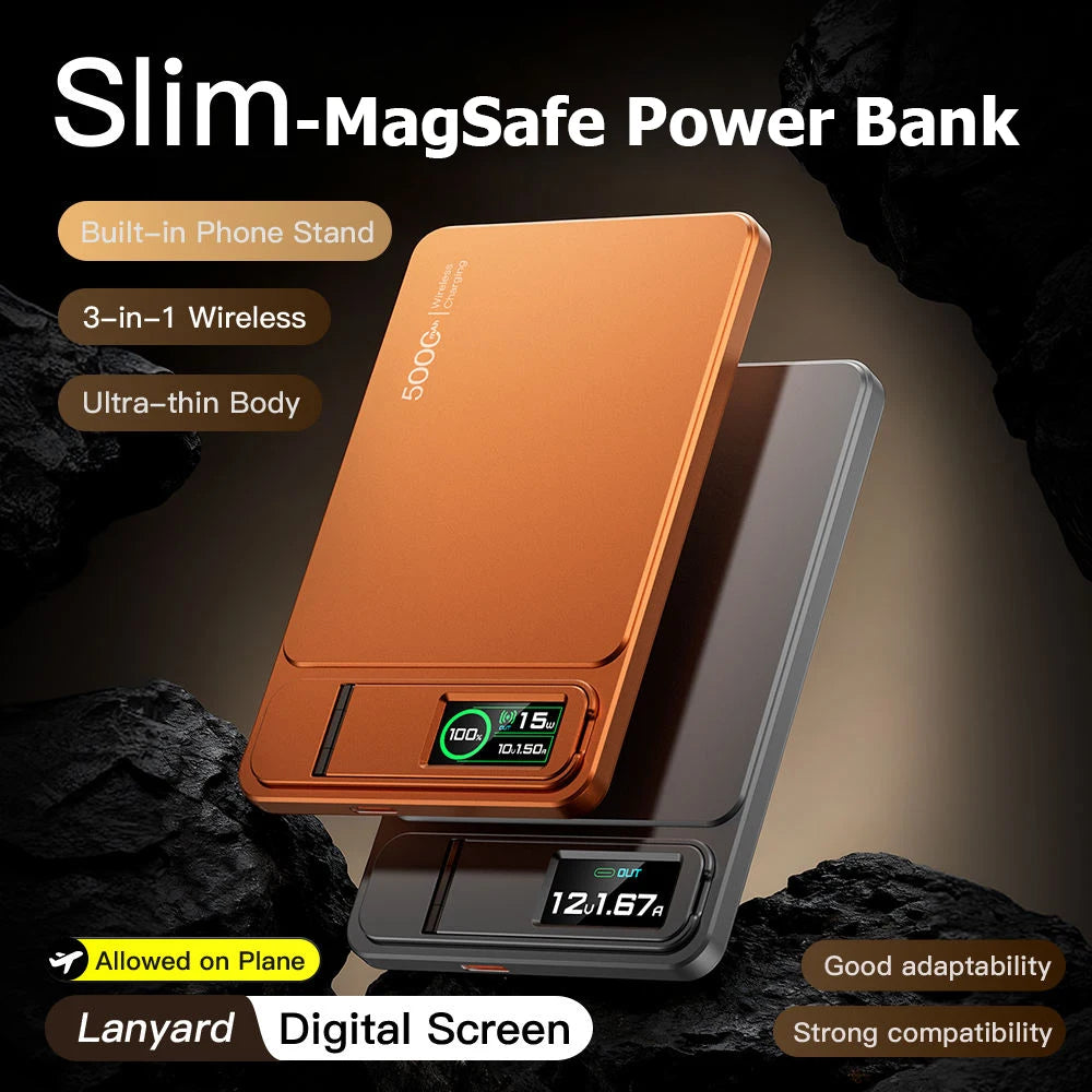 Power Bank Magnético Slim 10000mAh - Carga Inalámbrica MagSafe