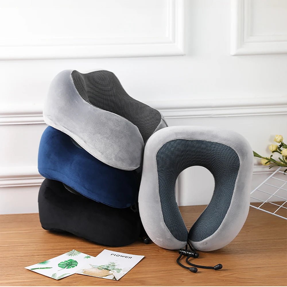 Almohada de Viaje en U - Espuma Memory Foam para Cuello