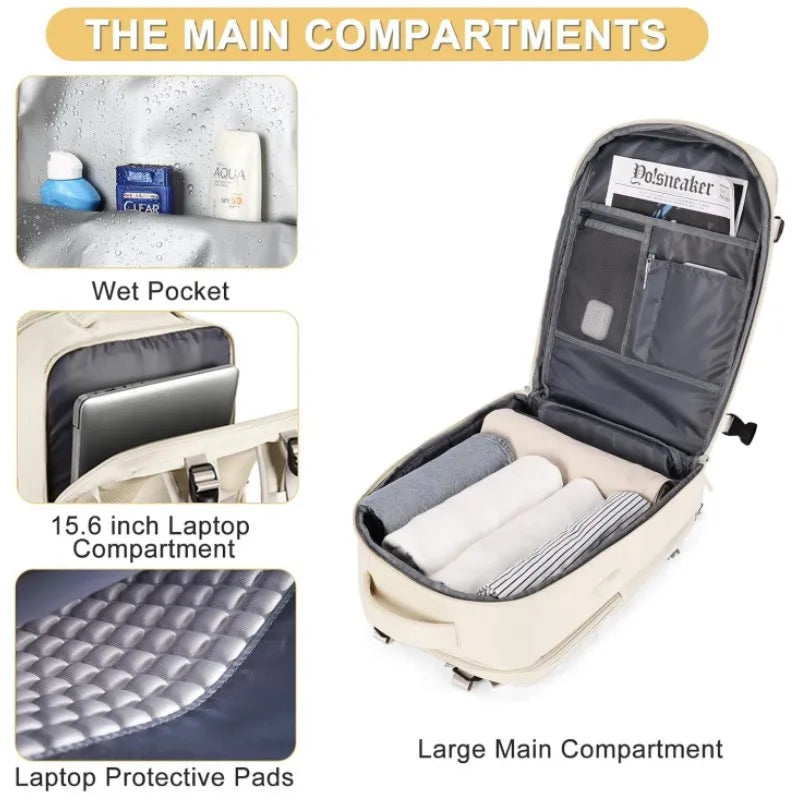 Mochila de Cabina 40x20x25 - Compartimento para Laptop