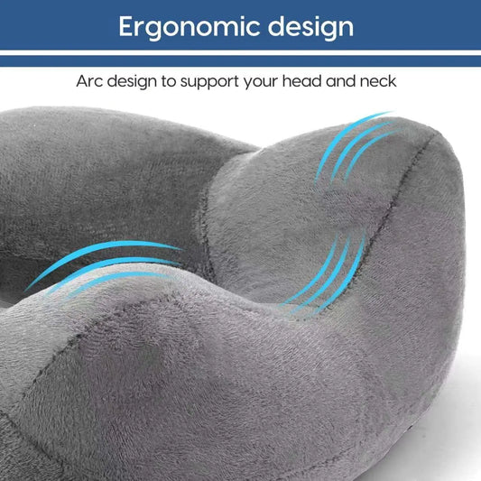 Almohada de Viaje Inflable con Funda de Terciopelo y Bolsa