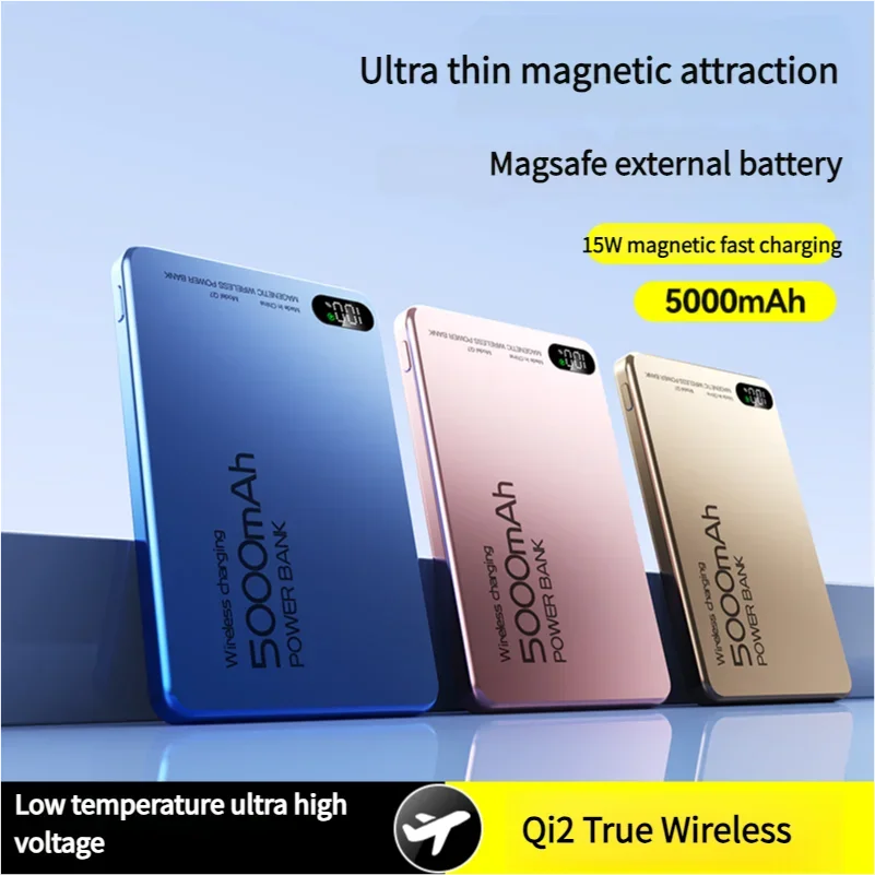 Power Bank Magnético Ultra Delgado 10000mAh - Carga Rápida 22.5W
