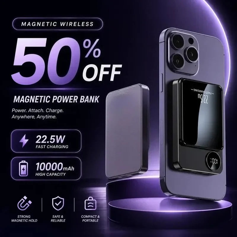 Power Bank Magnético 20000mAh - Máxima Autonomía para tus Viajes