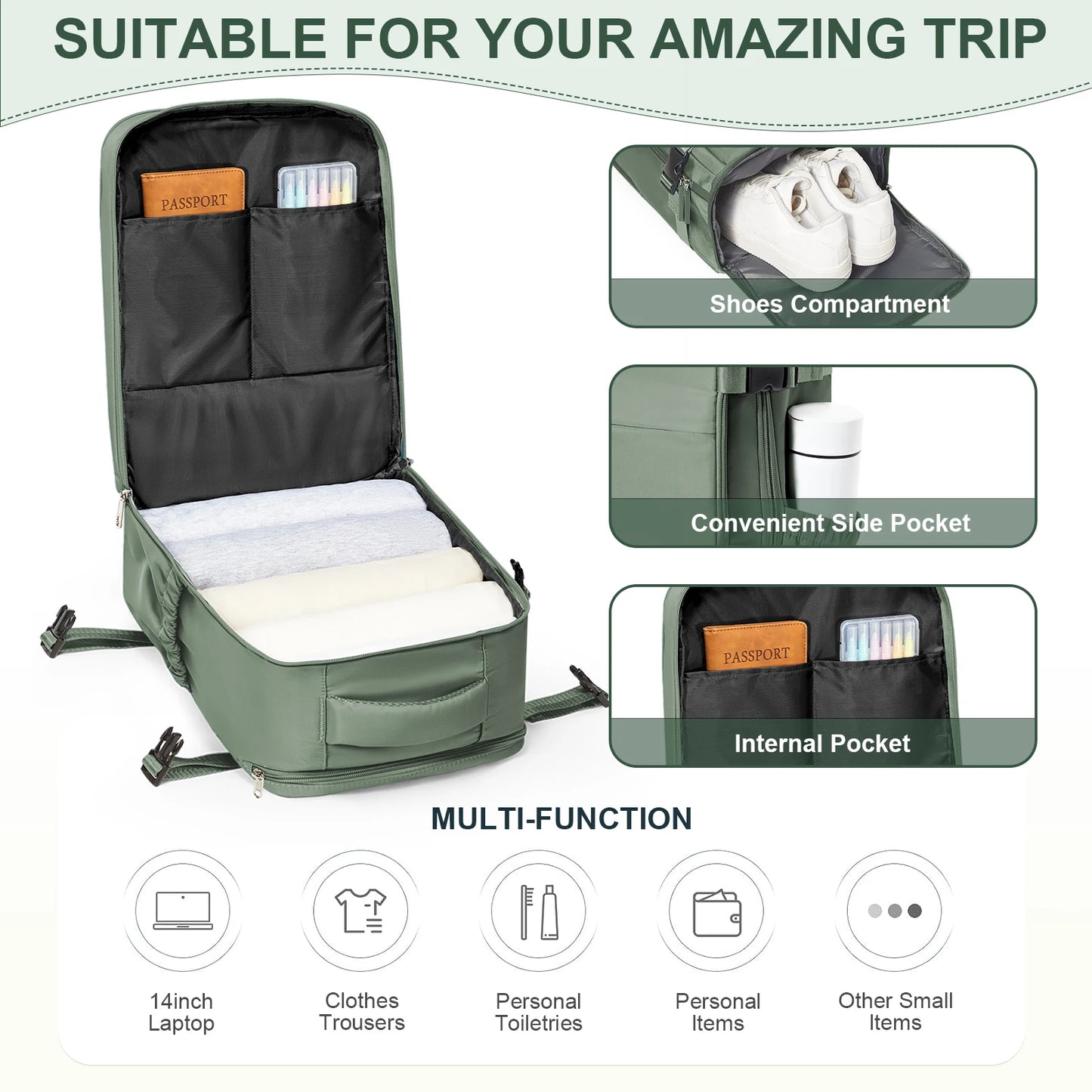 Mochila de Cabina Ryanair - Equipaje de Mano 40x30x20