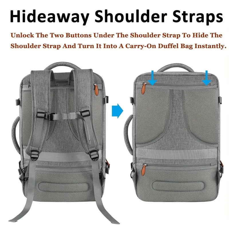 Mochila de Viaje con Puerto USB y Compartimento para Zapatos