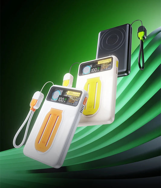 Power Bank Magnético 20000mAh con Soporte y Ventilador - Carga Ultra Rápida