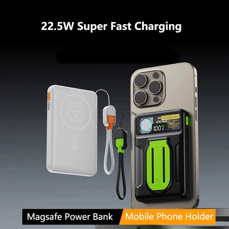 Power Bank Magnético 20000mAh con Soporte y Ventilador - Carga Ultra Rápida