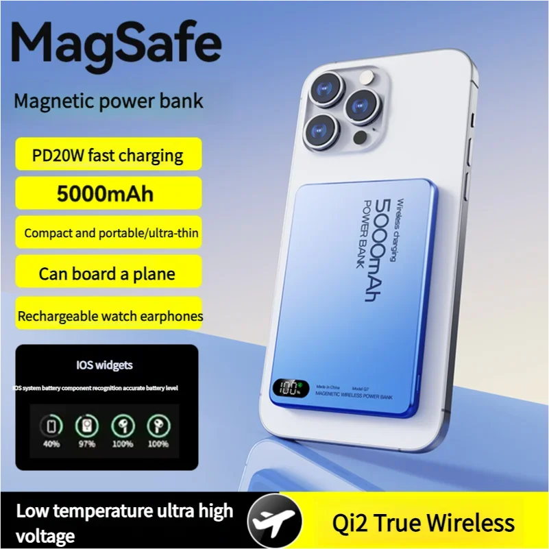 Power Bank Magnético Ultra Delgado 10000mAh - Carga Rápida 22.5W